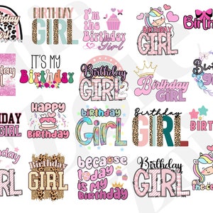 Birthday Girl Sublimation PNG, Birthday Girl Bundle Sublimation File, Birthday Design, Girl Shirt Sublimation Design, Digital Download