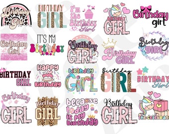 Birthday Girl Sublimation PNG, Birthday Girl Bundle Sublimation File, Birthday Design, Girl Shirt Sublimation Design, Digital Download