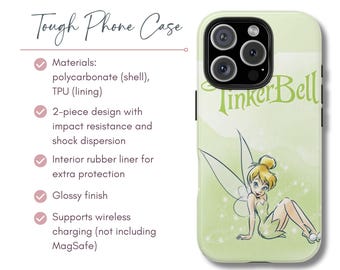 Custodia Rigida In Plastica Per IPhone 5/5s Con Frasi E Fatine Tinkerbell - Design Sottile E Proteggente