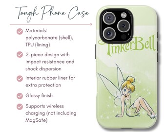 Custodia Rigida In Plastica Per IPhone 5/5s Con Frasi E Fatine Tinkerbell - Design Sottile E Proteggente