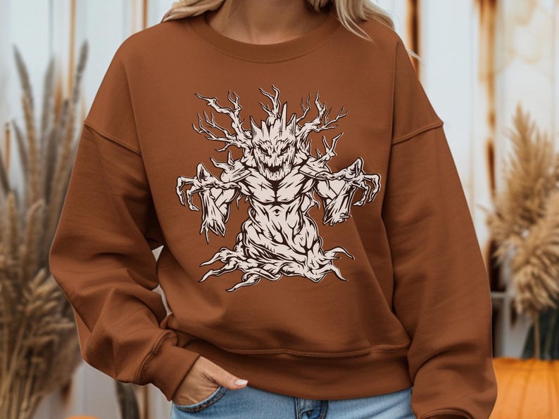 Minimalist Halloween Sweatshirt, Spooky Season Pullover, Simple Fall