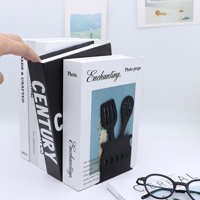 Kitchen Metal Bookend Cookbook Bookend Bookshelf Etsy