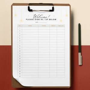 Sign in sheets, sign up page, welcome in sign in sheet, cheap signup page, open house sheet, guest page, subscribe sheet, organized pages