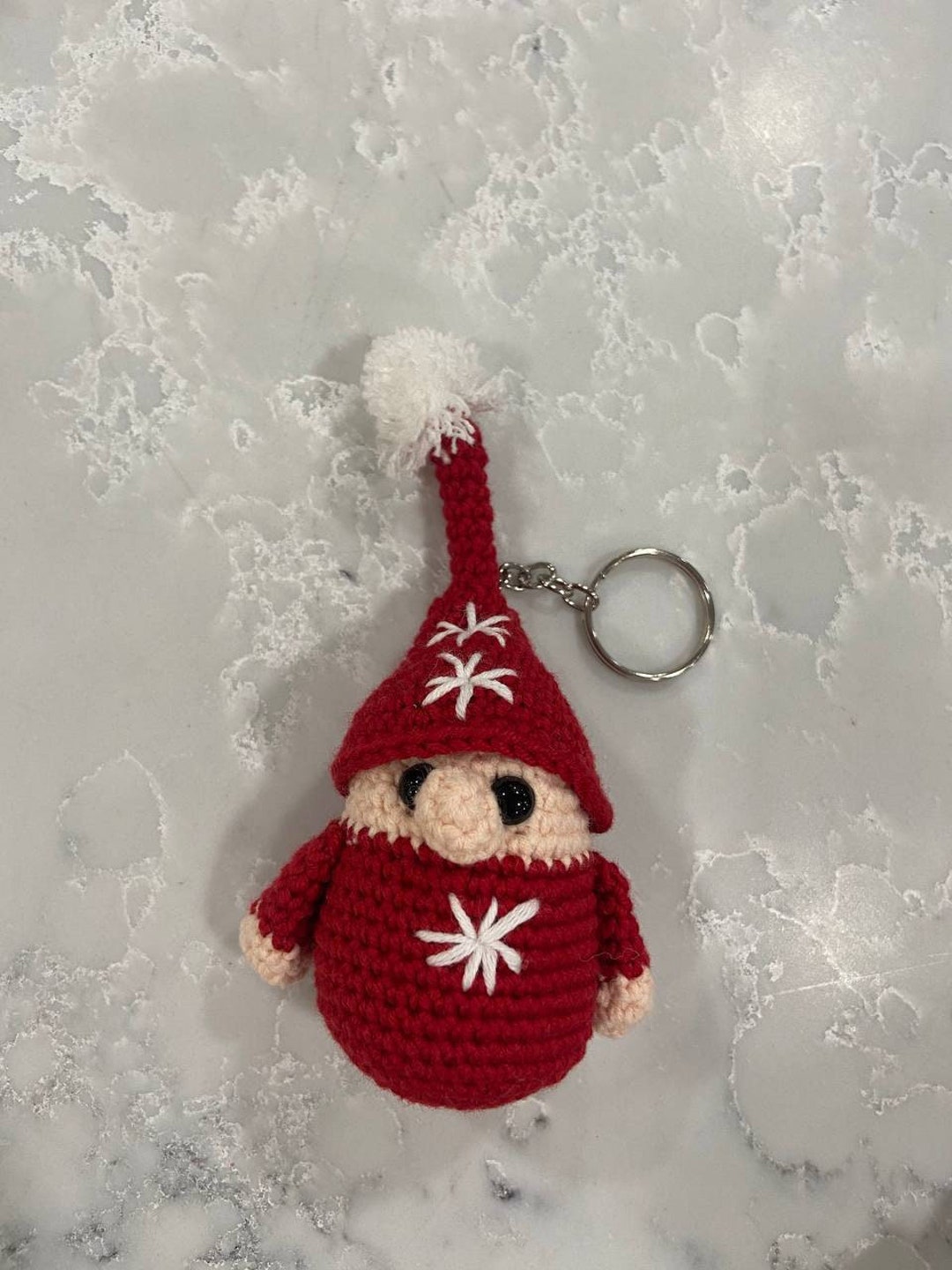 Christmas Crochet Keychain Xmas Gift Cute Animal Crocheted Etsy