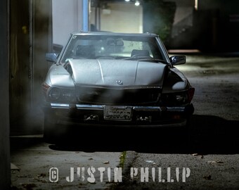 Busted Car - Night Time - Los Angeles California - Fine Art Photograph - Urban Photography - Wall Art - Travel Style