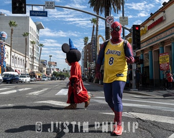 Mean Spidey - Hollywood Blvd & Highland - Hollywood California - Fine Art Photograph - Street Photography - Wall Art - Travel Style