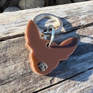 Personalized Chihuahua Pet ID Tag | Custom Handmade Pet Charm | Dog Face Identification Solution | Cool Chihuahua Name and Number Tag