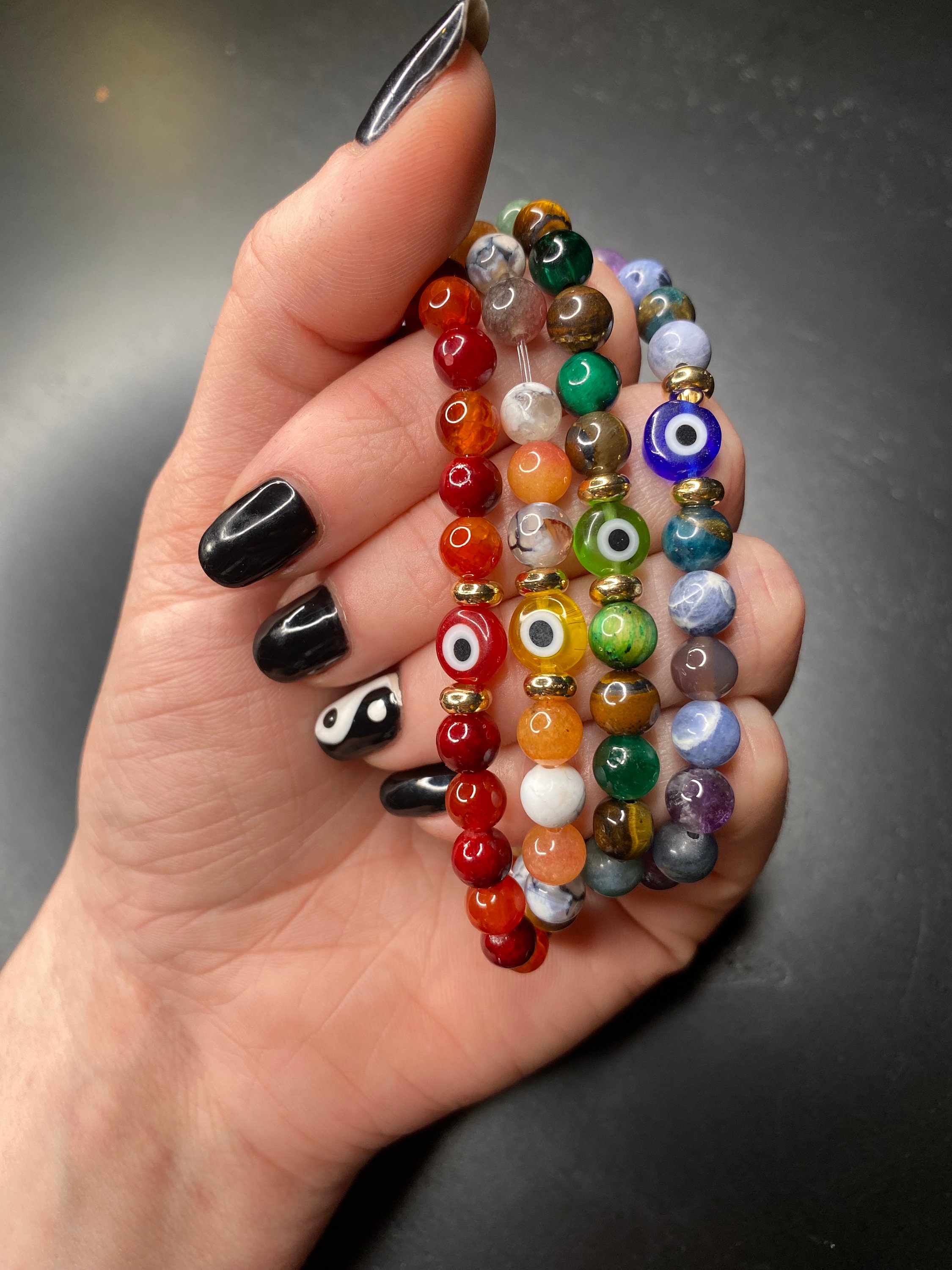 Evil Eye Friendship Crystal Bracelet Bundle - Etsy