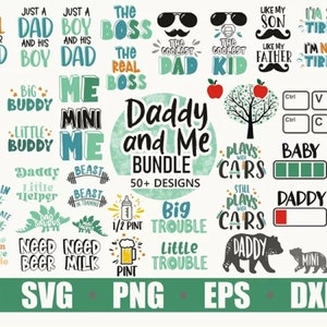 Daddy and me svg bundle| dad and baby svg | father's day svg