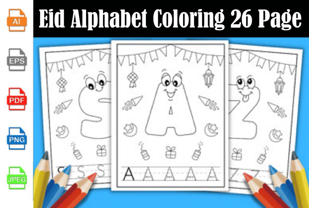 26 Eid Alphabet Coloring Page for Toddlers - Alphabet Coloring Pages A ...