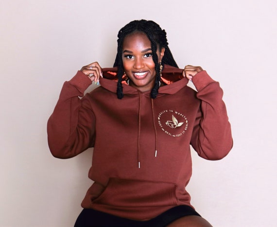 Hoodie with satin lined hood best sale