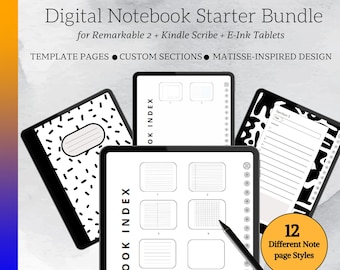 Achtsamkeit Dankbarkeit Tagebuch | Verlinktes digitales Notizbuch (GoodNotes, ReMarkable)