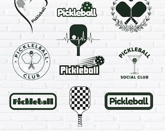 Pickleball SVG Clipart Bundle: Retro Social Club Designs (Digital Download)