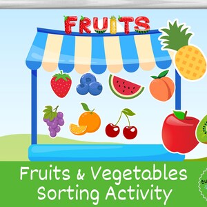 Fruit & Vegetable Sorting Activity: Montessori Busy Book (Digital Download)