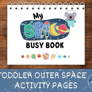 Outer Space Busy Book for Toddlers: Cut and Paste Activities, Colors, Shapes, Cutting Practice