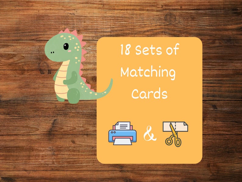 Dinosaur Shadow Matching Game for Toddlers: Printable Dino Activity for ...