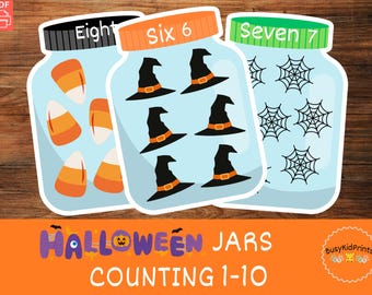 Halloween Counting Busy Book, Numbers 1-10 (Digital Download)