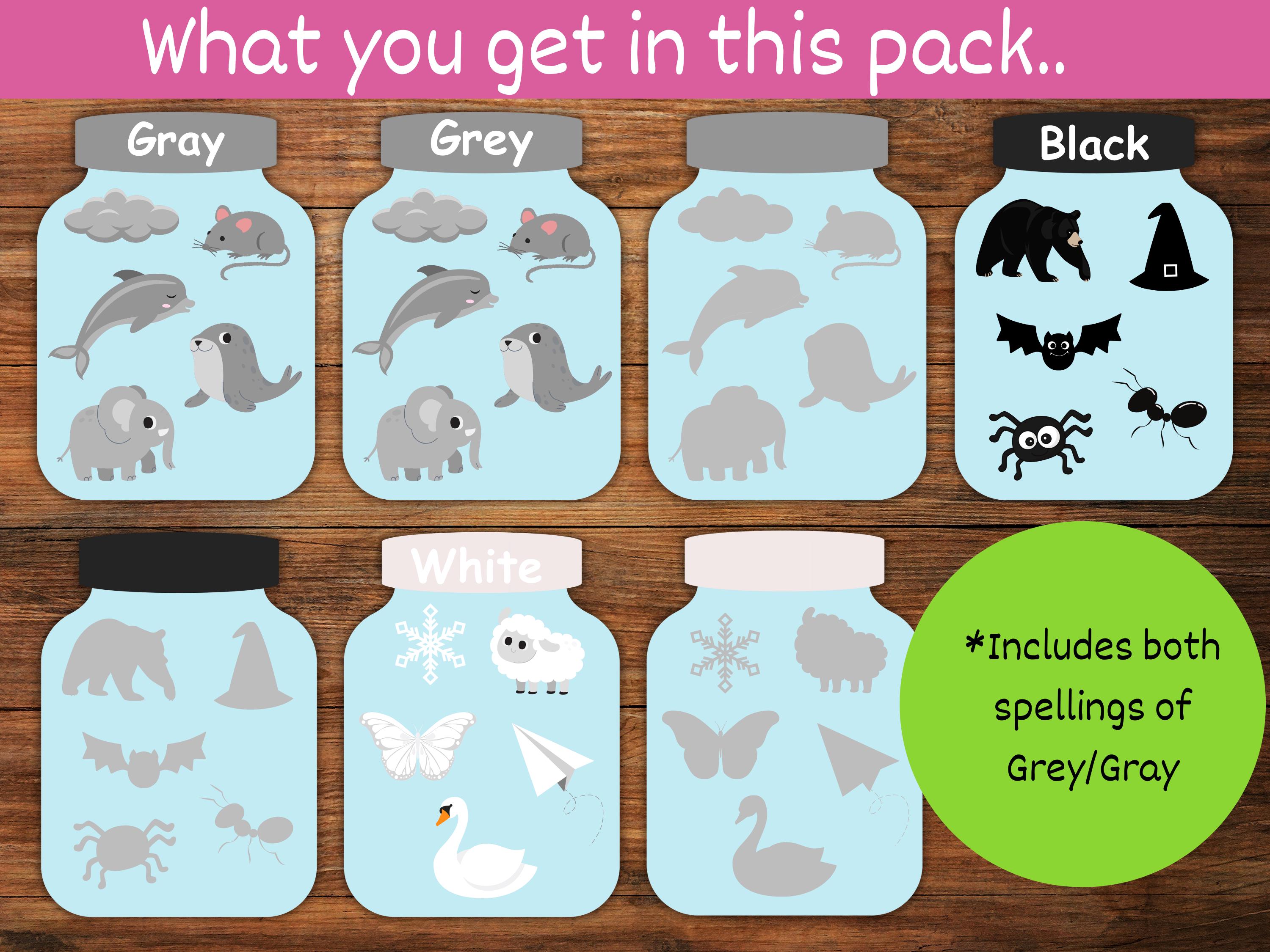 Color Matching Jars Activity, Cut and Paste Sorting Game for Kids ...