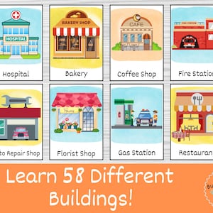58 Flashcards divertidos para crianças - Aprendizagem Montessori e atividades para imprimir para bebês, 2 tamanhos para imprimir!