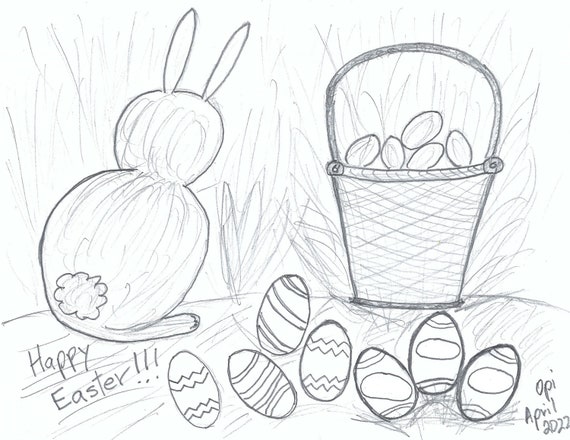 Happy Easter Sketchbook for Kids: 150 Easter Sketch Drawing Pages for Kids,  8.5 * 11 Inches (Sketchbook Drawing for Kids): Press, Happiness Creator:  9781090455161: Amazon.com: Books
