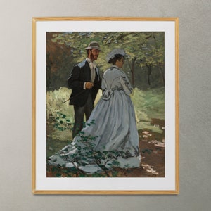 Peinture antique de l’homme et de la femme | Décoration murale vintage | Téléchargement imprimable numérique