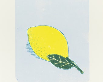 lino print  | Morning Lemon - Citrus Series | Original
