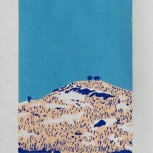 Winter-Linoldruck Serie- Fine Art Print - Wasatch