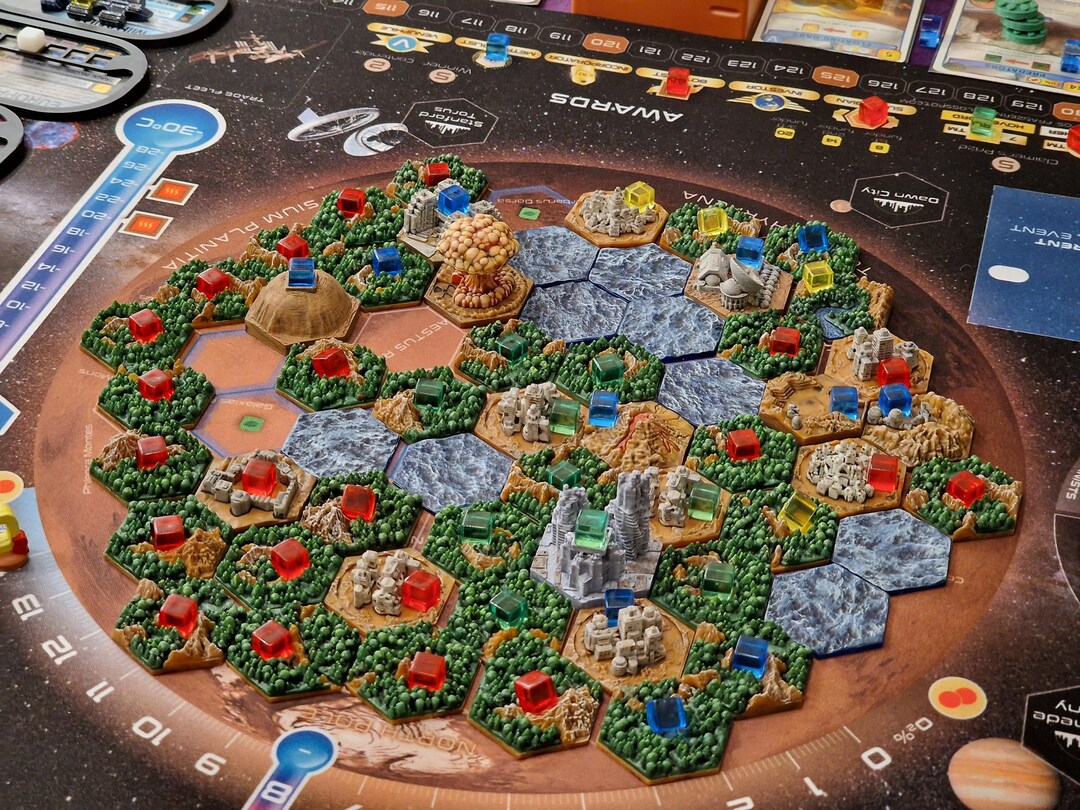 Terraforming Mars – 80 Tuiles 3D Personnalisées Pour Jeu De Société