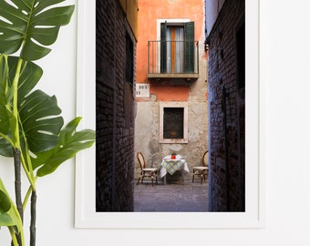 ITALIAN PRINT - Travel Photography, Dinner in Riomaggiore Digital Print