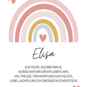 Carta de padrino personalizable (carta de bautismo) A4 - como regalo para el bautismo de madrina/padrino