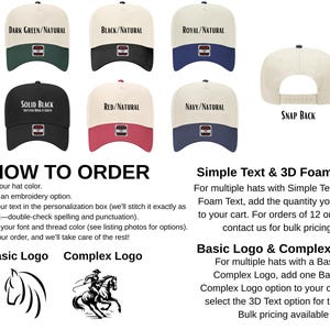 Personalized Embroidered Hat, Custom Embroidered Cap, Retro Snapback ...