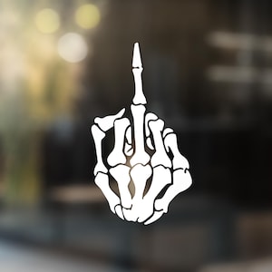 Middle Finger Sticker, Funny Car Window Decal, Bumper Sticker, Mirror Decal Sticker, Water Bottle, Laptop, Car Waterproof Sticker