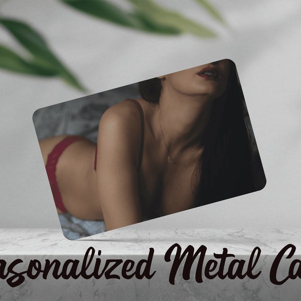 Personalized Metal Card, Full Color Print, Boudoir Wallet Insert, Custom Wallet Picture, Anniversary Gift, Birthday Gift, Personalized Gifts