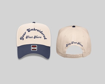 Custom Embroidered Snapback Hat: Personalized Text, Front & Back