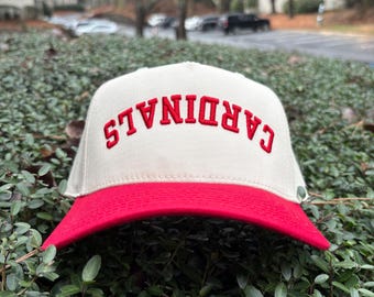 Custom Embroidered Upside Down Arc Text 5 Panel Mid Profile Structured Trucker Hat, Personalized Dallas Style Cap, 3D Effect