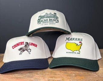 Personalized Embroidered Snapback Hat, Retro Style, Custom Cap, add logo or text