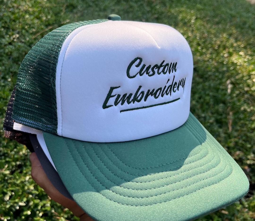 Custom Embroidered Trucker Hat Personalized Snapback Cap With Your Text ...