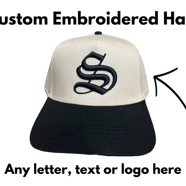 Personalized Embroidered Hat, Custom Letter Embroidered Cap, Retro Snapback Cap, Custom Hat Gift, Personalized Cap Gift, 3d Puff Cap