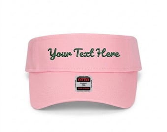 Custom Embroidered Cotton Sun Visor, Personalized Text or Logo Sports Cap