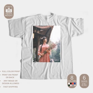 Custom Graphic T-Shirt: Personalized Photo or Logo, 100% Cotton