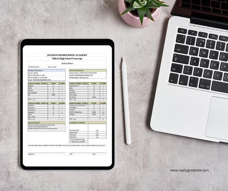 Homeschool form minimalist high school