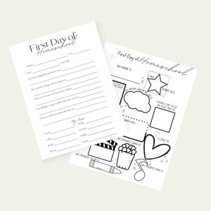 First Day of Homeschool Interview Printable, Homeschool Planner ...