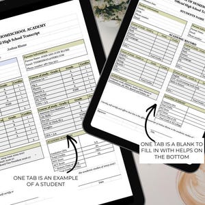 Minimalist High School Transcript PDF