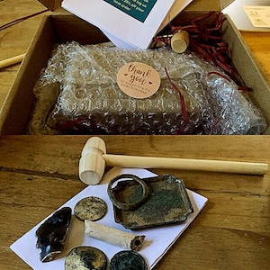 Fun, Educational Digging Uncover Real Historical Treasures Archaeology Dig Kit Treasure Hunt Activity Learn and play Discover History image 3