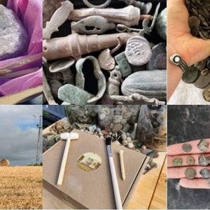 Fun, Educational Digging Uncover Real Historical Treasures Archaeology Dig Kit Treasure Hunt Activity Learn and play Discover History image 2