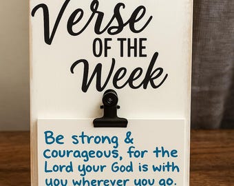 Verse of the Week Display | Scripture Holder | Bible Verse Stand | Christian Home Decor | Faith-Based Gift Idea