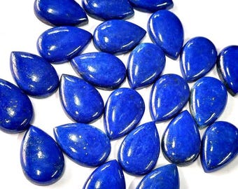 Cabujón de lapislázuli natural en forma de pera, piedra preciosa suelta de 3 x 5 mm