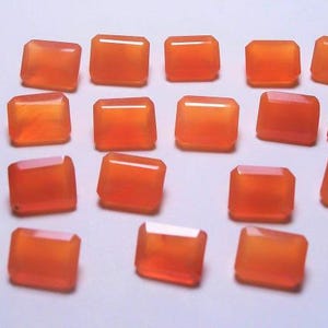 6x8mm Natural Orange Carnelian Octagon Cut, CALIBRATED Carnelian Loose Stone Cut, Semi Precious Gemstone Cut Lot