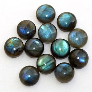 4mm Natural Labradorite Round Cabochon, CALIBRATED Labradorite Loose Stone Cab, Semi Precious Gemstone Cabochon Lot
