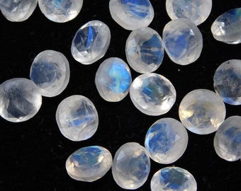 3MM AAA Rainbow Moonstone Cabochon, Loose Gemstone Cut